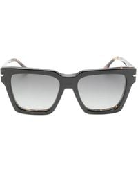 Victoria Beckham - Tortoiseshell-Effect Clip-On Square-Frame Sunglasses - Lyst