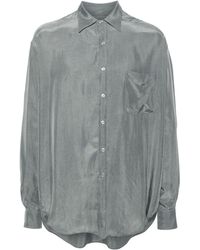 Frankie Shop - Leland Button-up Satin Shirt - Lyst