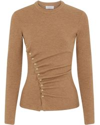 Rabanne - Temporary Draped-Detail Knitted Top - Lyst