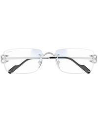 Cartier - Metal-Frame Rimless Sunglasses - Lyst