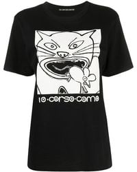 10 Corso Como - Cat-Print Cotton T-Shirt - Lyst