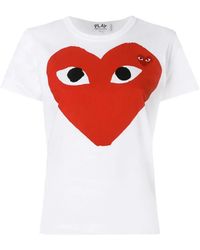 COMME DES GARÇONS PLAY - Heart-Eyes T-Shirt - Lyst