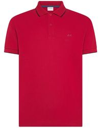 Sun 68 - Polo En Piqué À Logo Brodé - Lyst