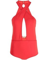 Elie Saab - Halter Keyhole Body Suit - Lyst