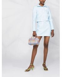 Courreges - Appliqué-Logo Cropped Vinyl Jacket - Lyst