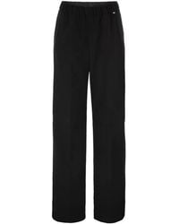 Herno - Pantalones Con Ribete De Punto Y Efecto De Franela - Lyst