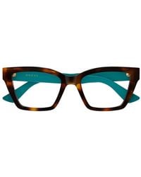 Gucci - Tortoiseshell-Effect Cat-Eye Frame Glasses - Lyst