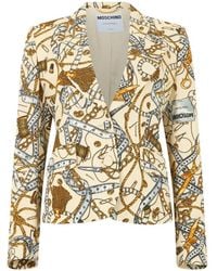 Moschino - Sewing-Print Slim-Fit Jacket - Lyst