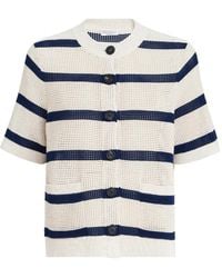 Brunello Cucinelli - Striped Open-Knit Sweater - Lyst