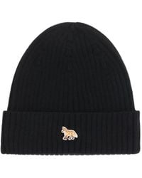Maison Kitsuné - Baby Fox Ribbed Beanie Hat - Lyst