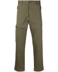 Moncler - Logo-Patch Twill Tapered-Leg Trousers, Brand Size 52 Us - Lyst