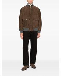 Brunello Cucinelli - Suede-Finish Panelled Jacket - Lyst