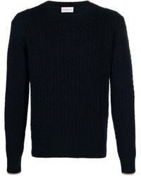 Moncler - Cable-knit Virgin Wool Blend Jumper - Lyst