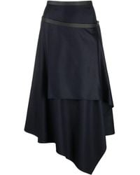 Fendi - Asymmetrical Midi Skirt - Lyst