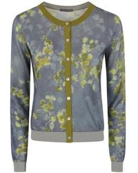 In bed with You - Floral-Print Wool Cardigan - Lyst
