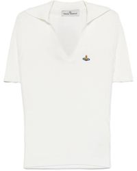 Vivienne Westwood - Orb-Embroidered Polo Top - Lyst