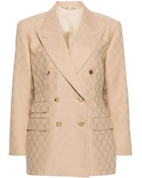 Gucci - Gg Wool Jacquard Jacket - Lyst