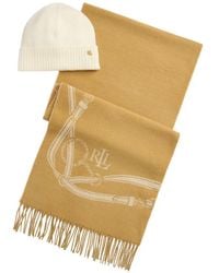 Ralph Lauren - Ensemble Bonnet Et Écharpe À Logo Polo Pony Brodé - Lyst