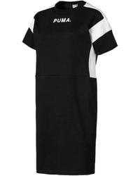 PUMA - Logo-Detail Midi Dress - Lyst