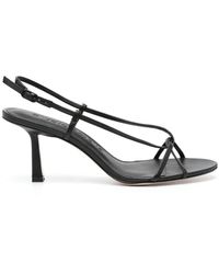 STUDIO AMELIA - Cross-front High-heel Leather Sandals - Lyst