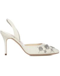 Manolo Blahnik - Ralyne Crystal-Embellished Slingback Pumps - Lyst