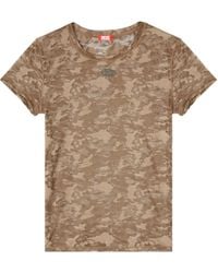 DIESEL - カモフラージュ Tシャツ - Lyst