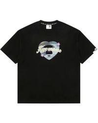 Aape By A Bathing Ape - Heart-Appliqué T-Shirt - Lyst