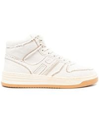 Hogan - Contrast-Stitch High-Top Sneakers - Lyst