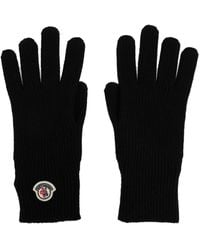 Moncler - Handschuhe Mit Logo-Patch - Lyst