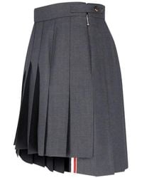 Thom Browne - Super 120's Twill Pleated Midi Skirt - Lyst