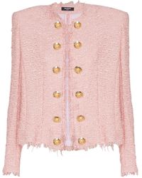 Balmain - Tweed Sequinned Blazer - Lyst