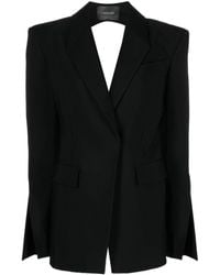 Mugler - Single-breasted Blazer With Opening On The Back - Lyst