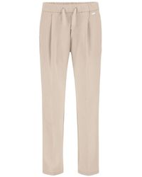 Herno - Elasticated Drawstring-Waist Straight Trousers - Lyst