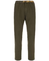 White Sand - Belted Elasticated-Waist Chinos - Lyst