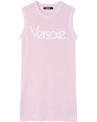 Versace - 1978 Re-edition Logo Knitted Dress - Lyst