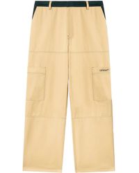 Off-White c/o Virgil Abloh - Contrasting Waistband And Stitch Cargo Pants - Lyst