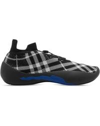 Burberry - Check Knit Neptune Sneakers - Lyst
