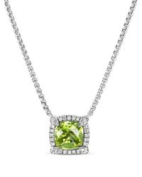 David Yurman - Sterling Silver Petite Chatelaine Peridot And Diamond Necklace - Lyst