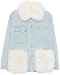 Ava Adore - Faux-Fur Trim Denim Jacket - Lyst