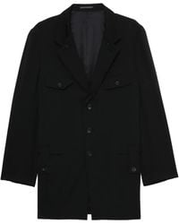 Yohji Yamamoto - Wool Single-Breasted Blazer - Lyst