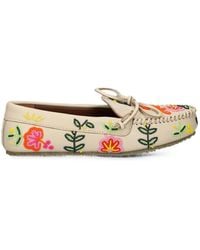 De Siena Shoes - Arianna Bead-Embellished Leather Loafers - Lyst