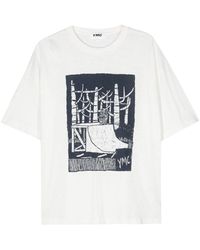 YMC - T-shirt en coton biologique à logo imprimé - Lyst