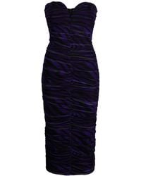 Nissa - Zebra-Print Ruched Midi Dress - Lyst