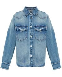 Gestuz - Buttoned Pocketed Denim Jacket - Lyst