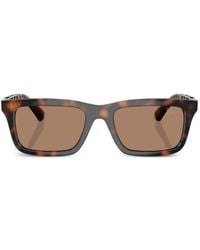 Burberry - Tortoiseshell-Effect Rectangle-Frame Sunglasses - Lyst