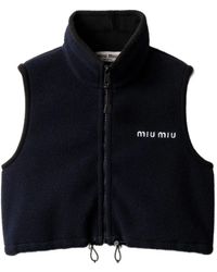 Miu Miu - Fleece Waistcoat - Lyst