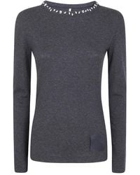 Liviana Conti - Embellished-Neckline Sweater - Lyst