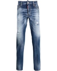 DSquared² - Distressed Slim-Fit Jeans - Lyst