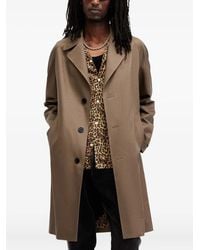 AllSaints - Montell Mac Button-Fastening Coat - Lyst