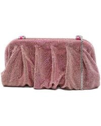 Benedetta Bruzziches - Ruched Crystal-Embellished Clutch Bag - Lyst